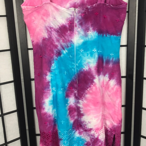 Hand Tied TYE DYE Dress NWOT - Picture 6 of 8